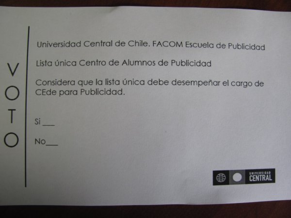 Elección Centro de Estudiantes de Publicidad