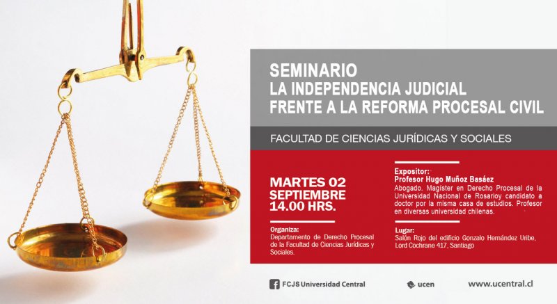 Seminario de Derecho Procesal contará con la participación del profesor Hugo Muñoz