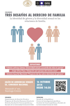 Derecho de Familia, Senado, Universidad Central, Facultad de Ciencias Jurídicas y Sociales, identidad de género, diversidad sexual, relaciones de familia