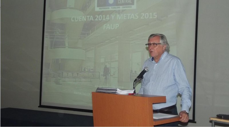 Decano FAUP presentó cuenta anual 2014