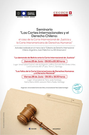 Seminario Derecho Internacional, Corte Internacional de Justicia, CIJ, Corte Interamericana de Derechos Humanos, CIDH