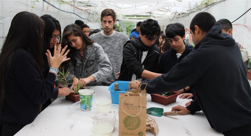 Estudiantes FAUP enseñan sobre paisaje a escolares de Lo Barnechea