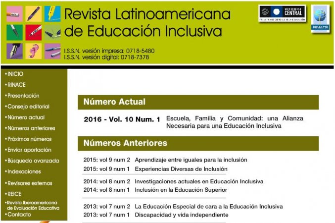 Revista del Centro de Desarrollo e Innovación en Educación Inclusiva es indexada en SciELO-Chile