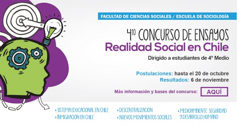 Sociología invita a alumnos de 4º medio al concurso de ensayos 