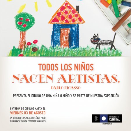 Exposición: Universidad Central invita a niños y niñas a presentar sus dibujos