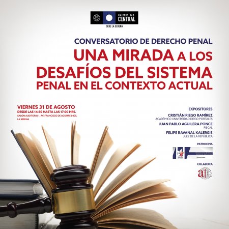 Conversatorio de Derecho Penal invita a analizar los desafíos del Sistema Penal en el contexto actual