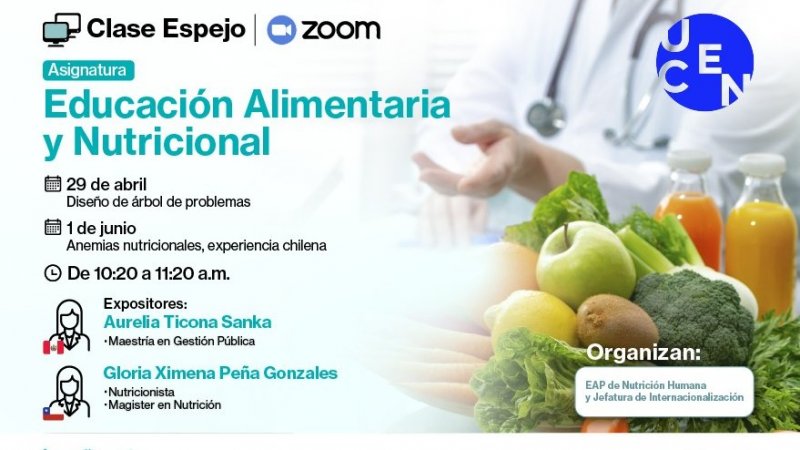 Clase espejo de educación alimentaria