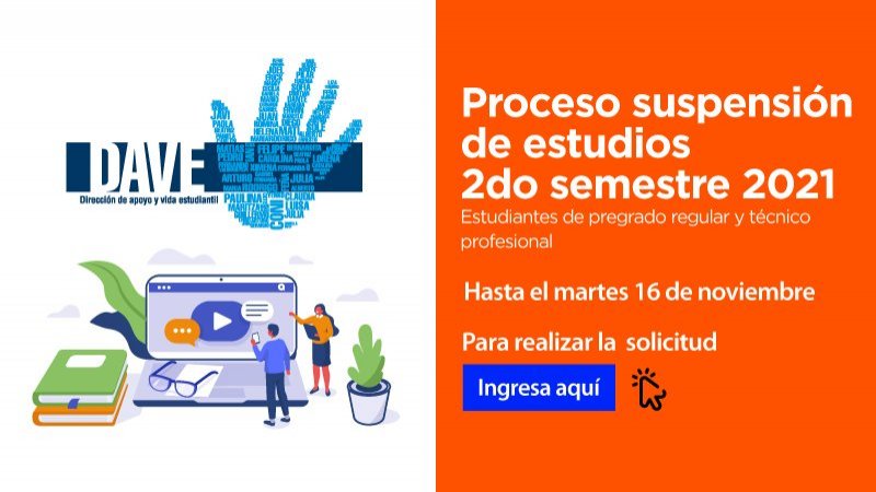 Proceso de suspensión de estudio segundo semestre del periodo académico 2021