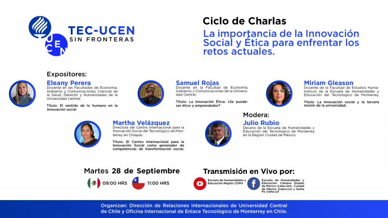 Dirección de Relaciones Internacionales invita a participar del nuevo espacio TEC-UCEN Sin Fronteras