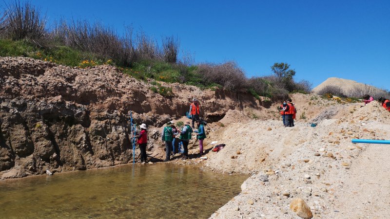 Estudiantes de Geología participaron en actividad en terreno en el Lavadero 