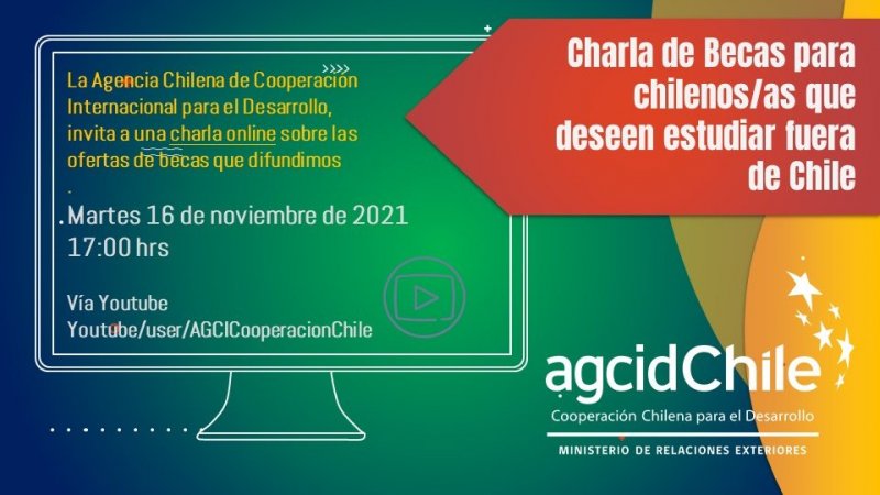 DRI invita a charla sobre Becas de la AGCID para estudiar fuera de Chile
