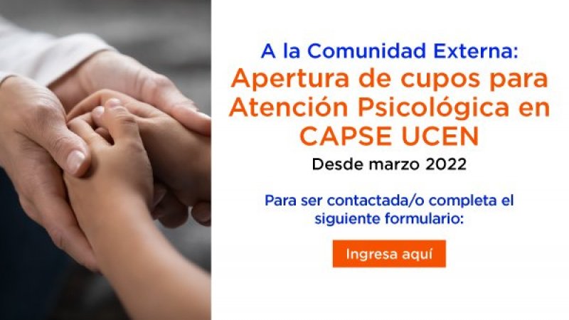 Apertura de cupos para atención psicológica en Capse UCEN