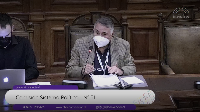 Profesor Edgardo Riveros expone frente a la Convención Constitucional