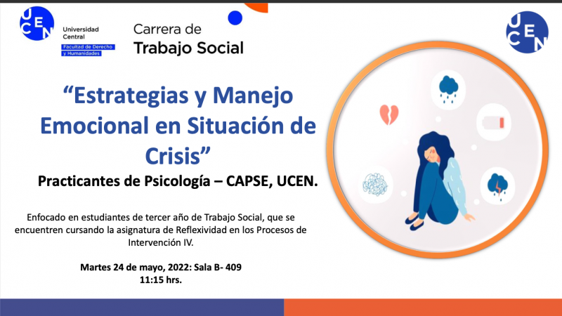Practicantes de CAPSE realizan taller de Estrategias y manejo emocional en situación de crisis a estudiantes de Trabajo Social