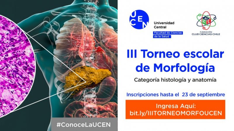 Nuevas fechas!!! Bases e inscripción III Torneo Escolar de Morfología UCEN