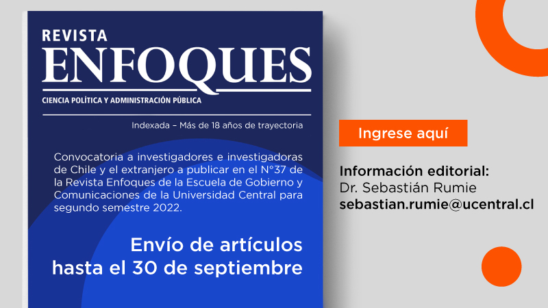 Abierta convocatoria para publicar en edición 37 de Revista Enfoques