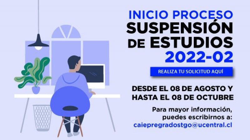 Proceso de Suspensión de Estudio para el segundo semestre del periodo académico 2022