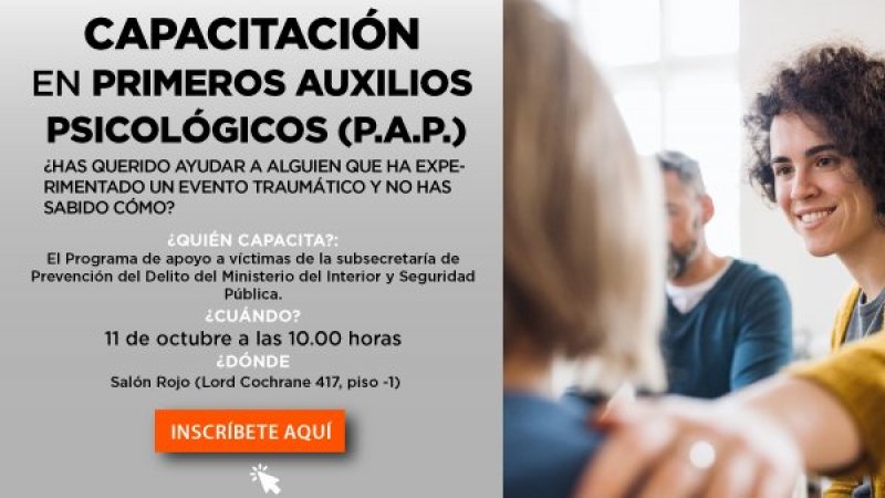 Capacitación gratuita en primeros auxilios psicológicos