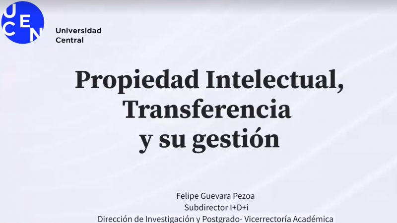 Subdirector de I+D+i ofrece charla sobre propiedad intelectual