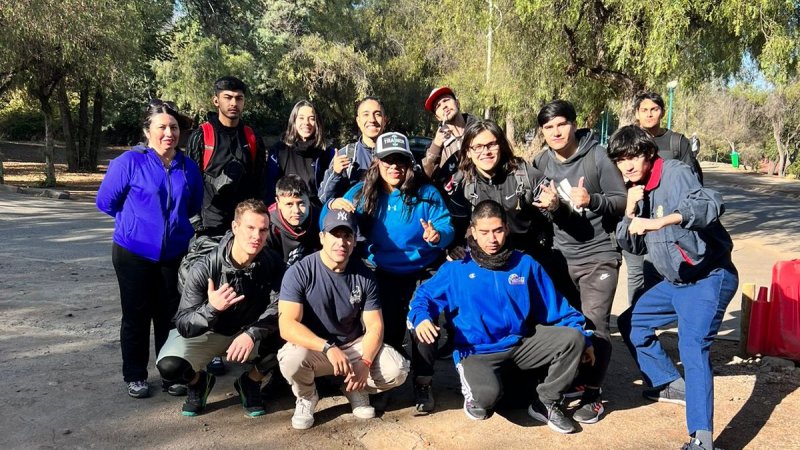 Estudiantes de Personal Trainer realizan actividades en Parque Mahuida