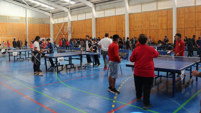 Universidad Central Región Coquimbo fue sede de la primera fecha de la liga escolar de tenis de mesa