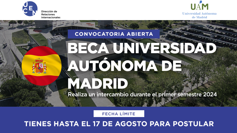 DRI invita a postular a Beca Universidad Autónoma de Madrid