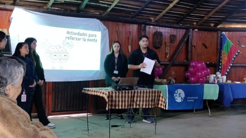 Estudiantes de enfermería y terapia ocupacional realizan capacitación a cuidadores en La Pintana