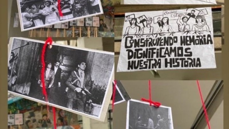 Estudiantes de Psicología, Administración Pública y Ciencia Política realizan intervención en memoria de los DD.HH.