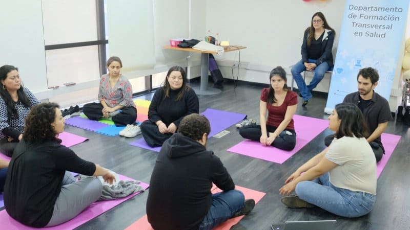 Docentes de enfermería entregan herramientas de autocuidado a curadores y trabajadoras sociales de 