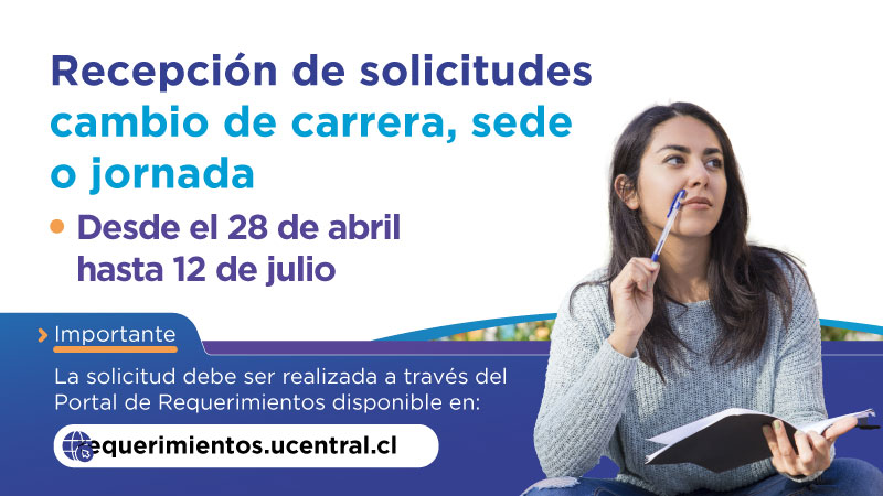 Proceso de recepción para solicitudes de cambio de carrera, sede y/o jornada para el periodo 2025-02