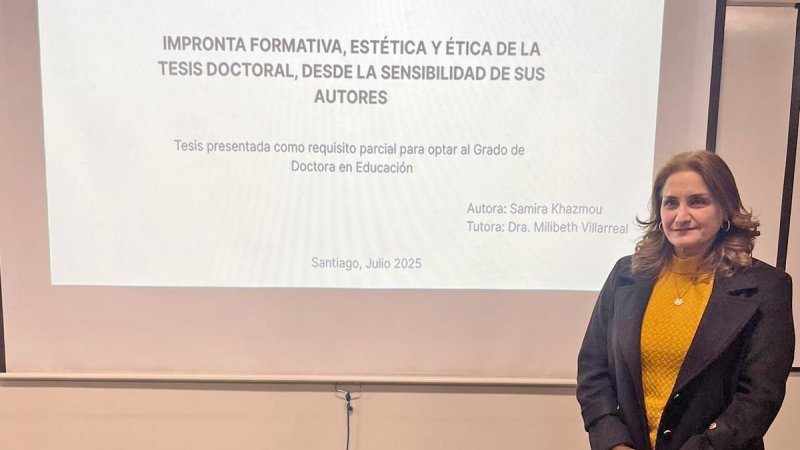 Profesora Samira Khazmou obtuvo doctorado en Educación en prestigiosa universidad latinoamericana